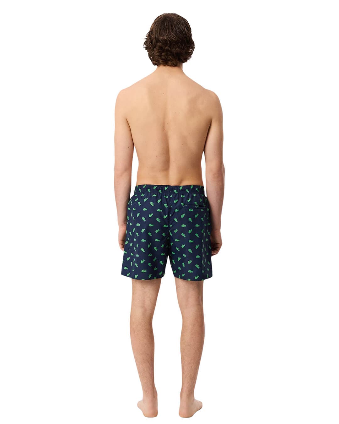 Lacoste Swimwear Lacoste Navy Men'S Mid Length Printed  Swimwear