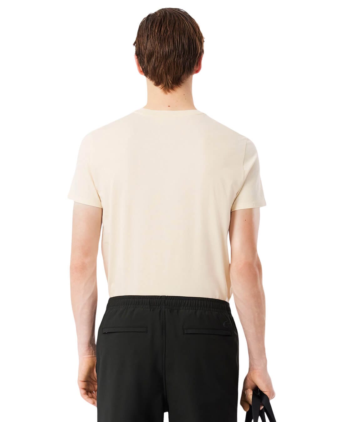 Lacoste T-Shirts Lacoste Beige Men'S Cotton Pima  T-Shirt