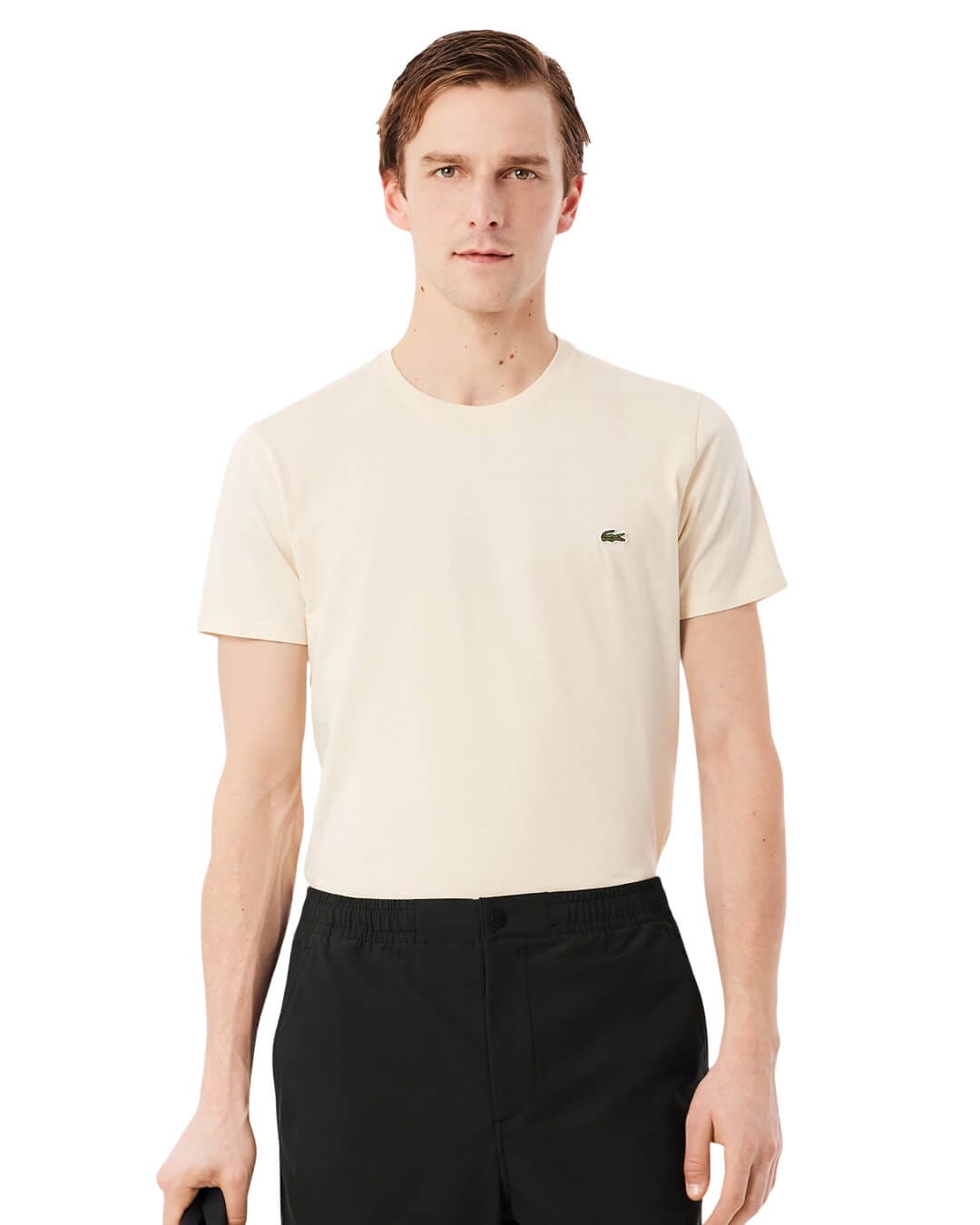 Lacoste T-Shirts Lacoste Beige Men'S Cotton Pima  T-Shirt