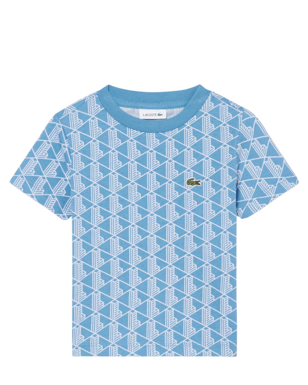 Lacoste T-Shirts Lacoste Blue Boy'S Jacquard Monogram Cotton T-Shirt