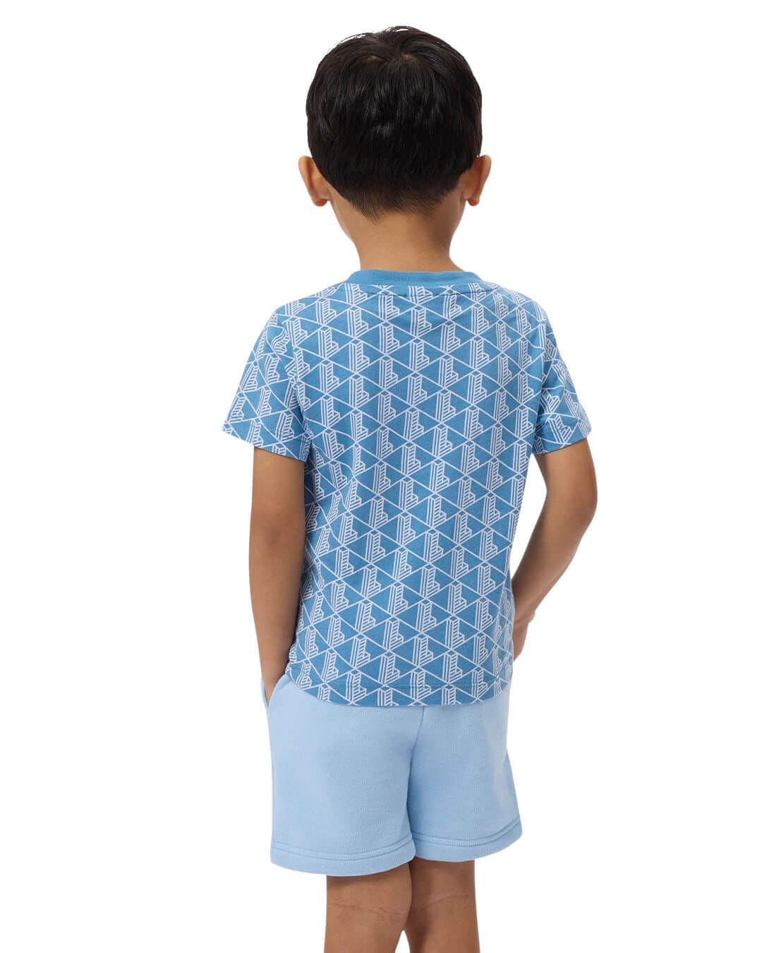 Lacoste T-Shirts Lacoste Blue Boy'S Jacquard Monogram Cotton T-Shirt