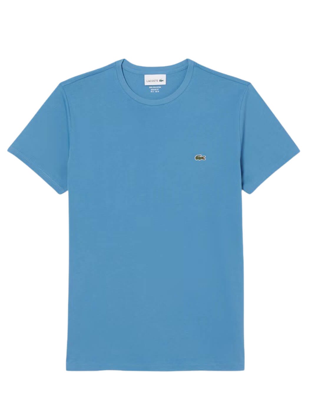 Lacoste T-Shirts Lacoste Blue Men'S Cotton Pima  T-Shirt