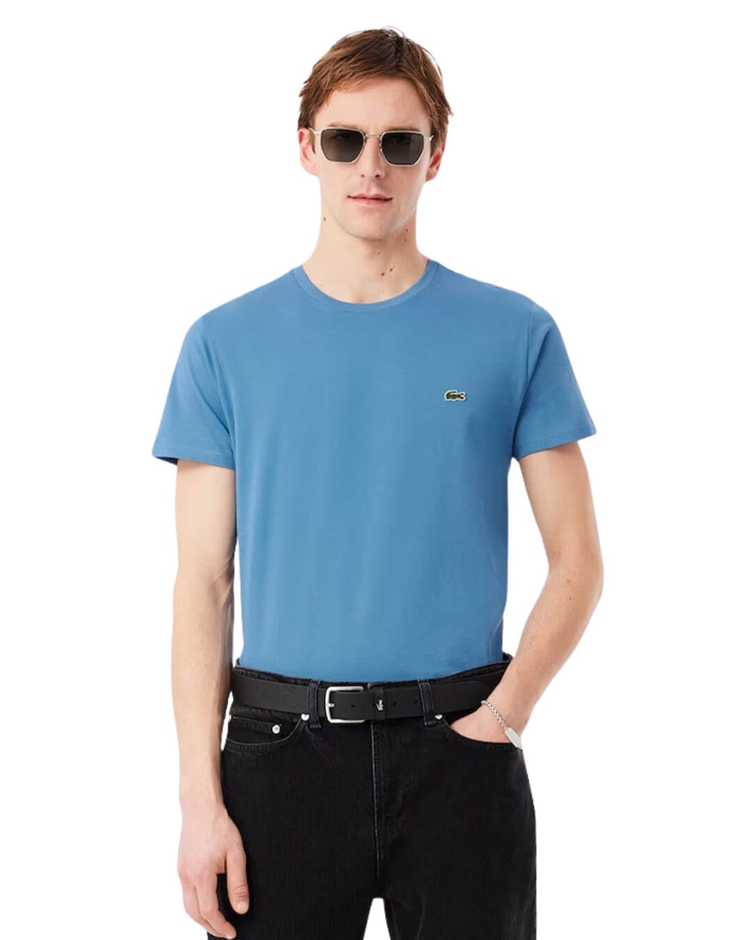 Lacoste T-Shirts Lacoste Blue Men'S Cotton Pima  T-Shirt
