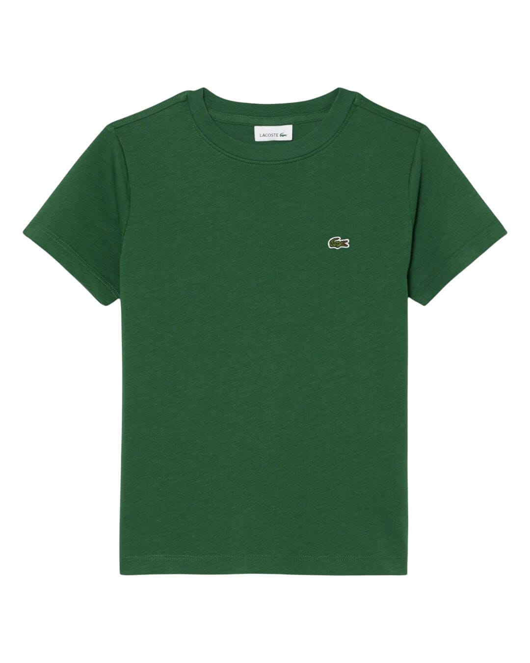 Lacoste T-Shirts Lacoste Boy'S Cotton Crew Neck T-Shirt Green T-Shirt