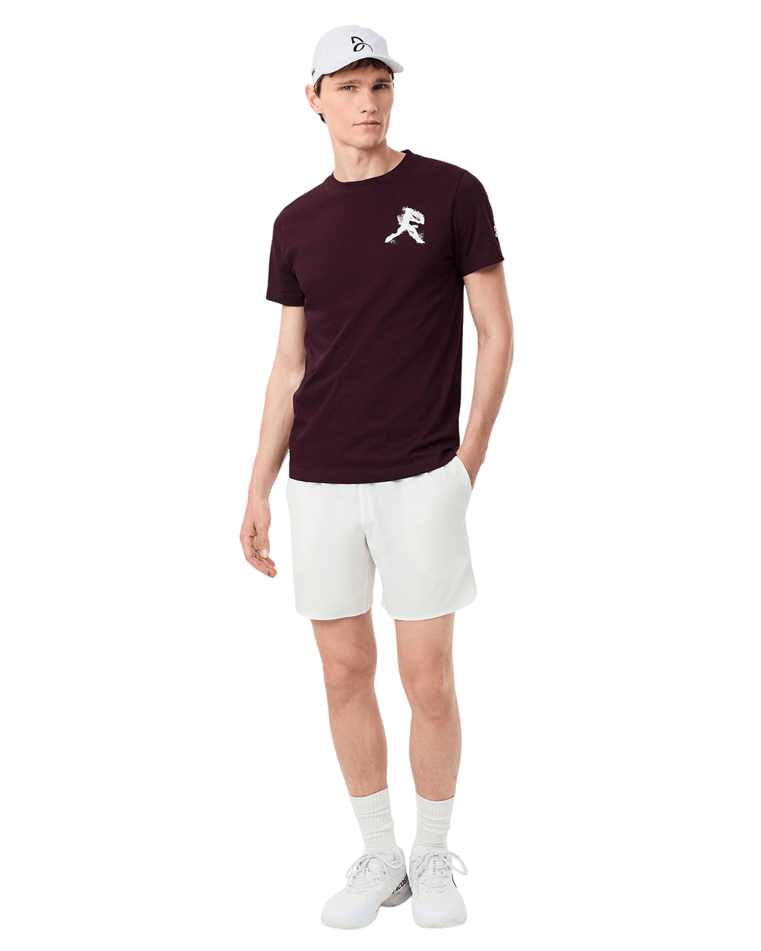 Lacoste T-Shirts Lacoste Burgundy Crew Neck T-Shirt