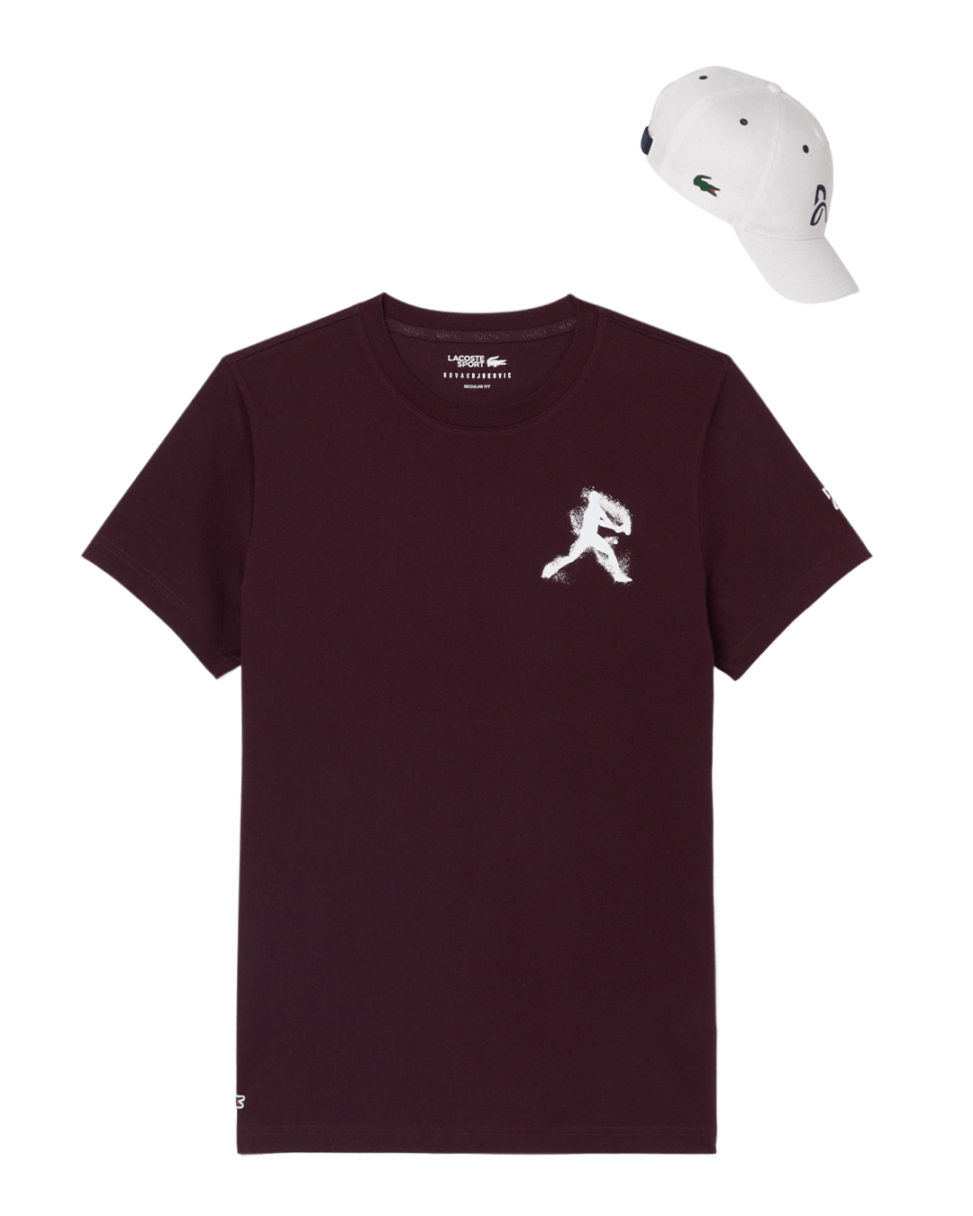 Lacoste T-Shirts Lacoste Burgundy Crew Neck T-Shirt