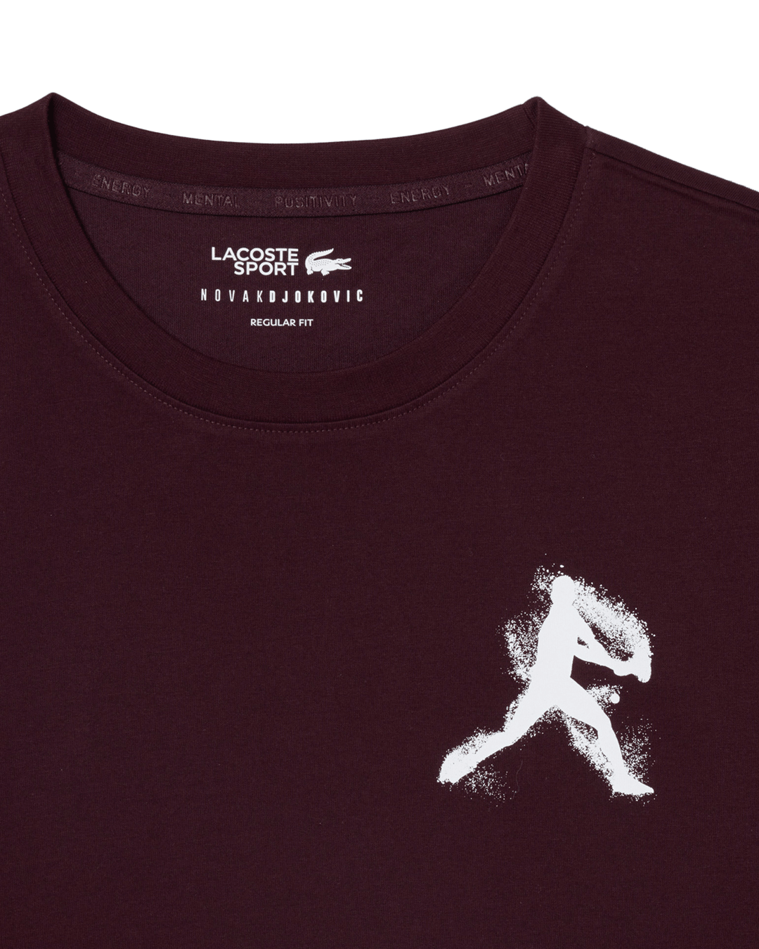 Lacoste T-Shirts Lacoste Burgundy Crew Neck T-Shirt
