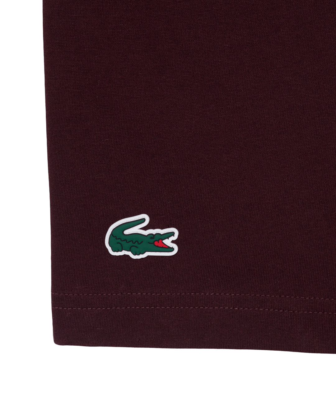 Lacoste T-Shirts Lacoste Burgundy Crew Neck T-Shirt