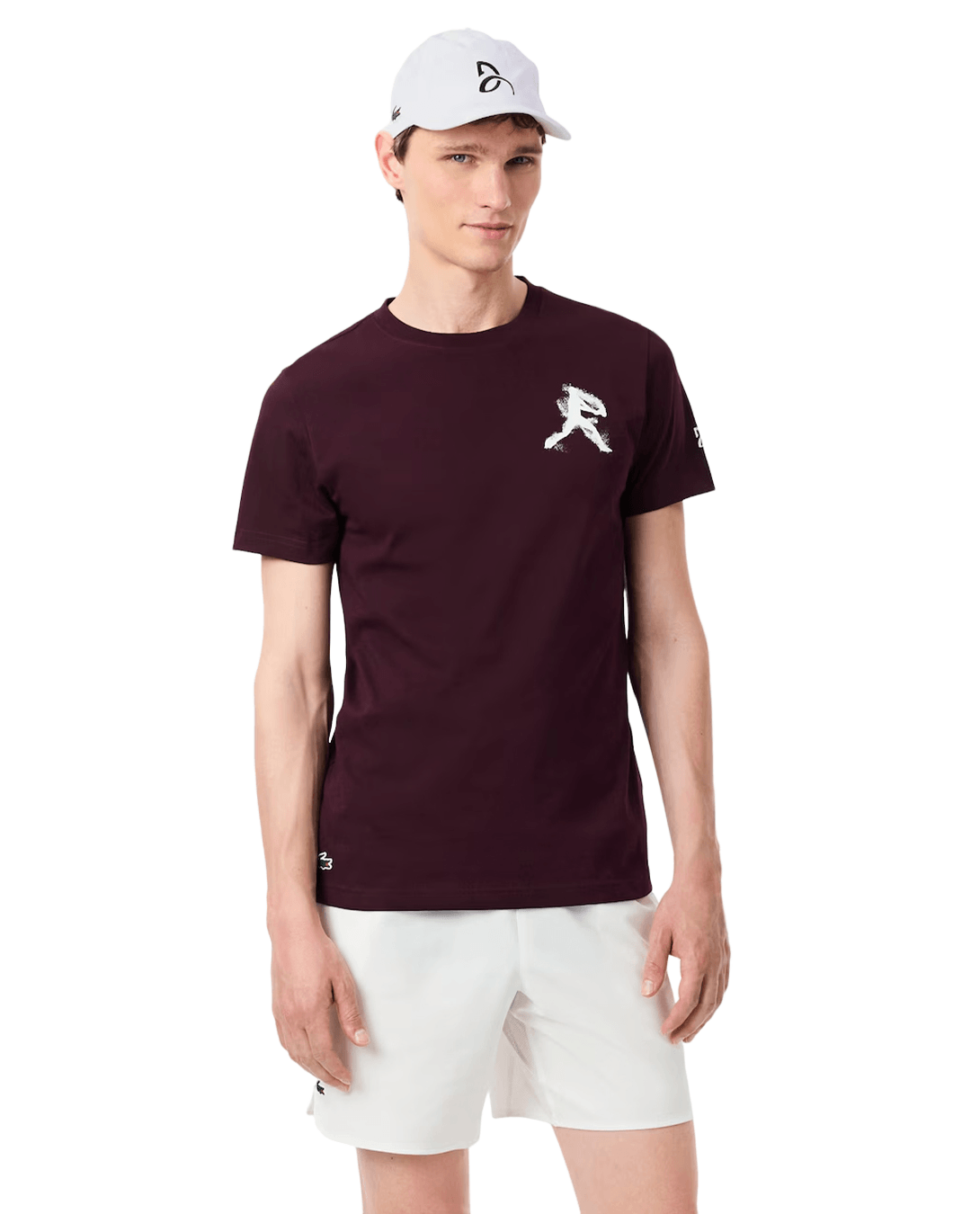 Lacoste T-Shirts Lacoste Burgundy Crew Neck T-Shirt