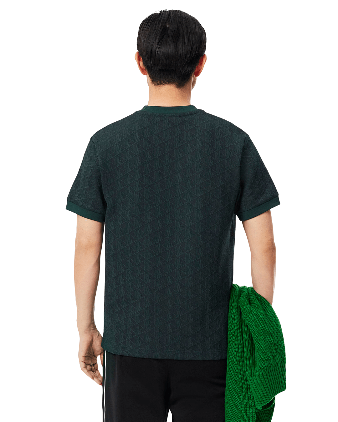 Lacoste T-Shirts Lacoste Dark Green and Green Crew Neck T-Shirt