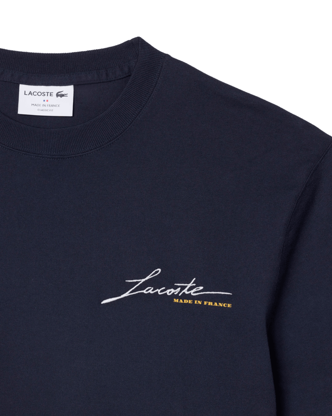 Lacoste T-Shirts Lacoste Dark Navy Crew Neck T-Shirt