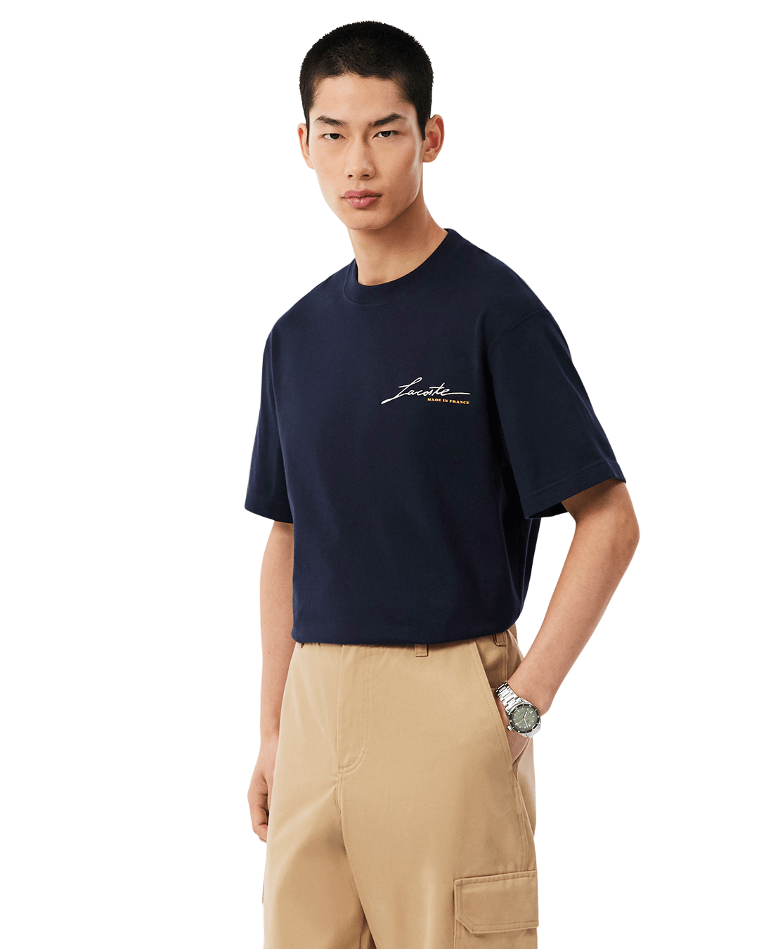 Lacoste T-Shirts Lacoste Dark Navy Crew Neck T-Shirt