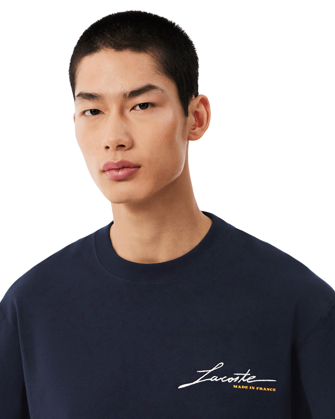 Lacoste T-Shirts Lacoste Dark Navy Crew Neck T-Shirt
