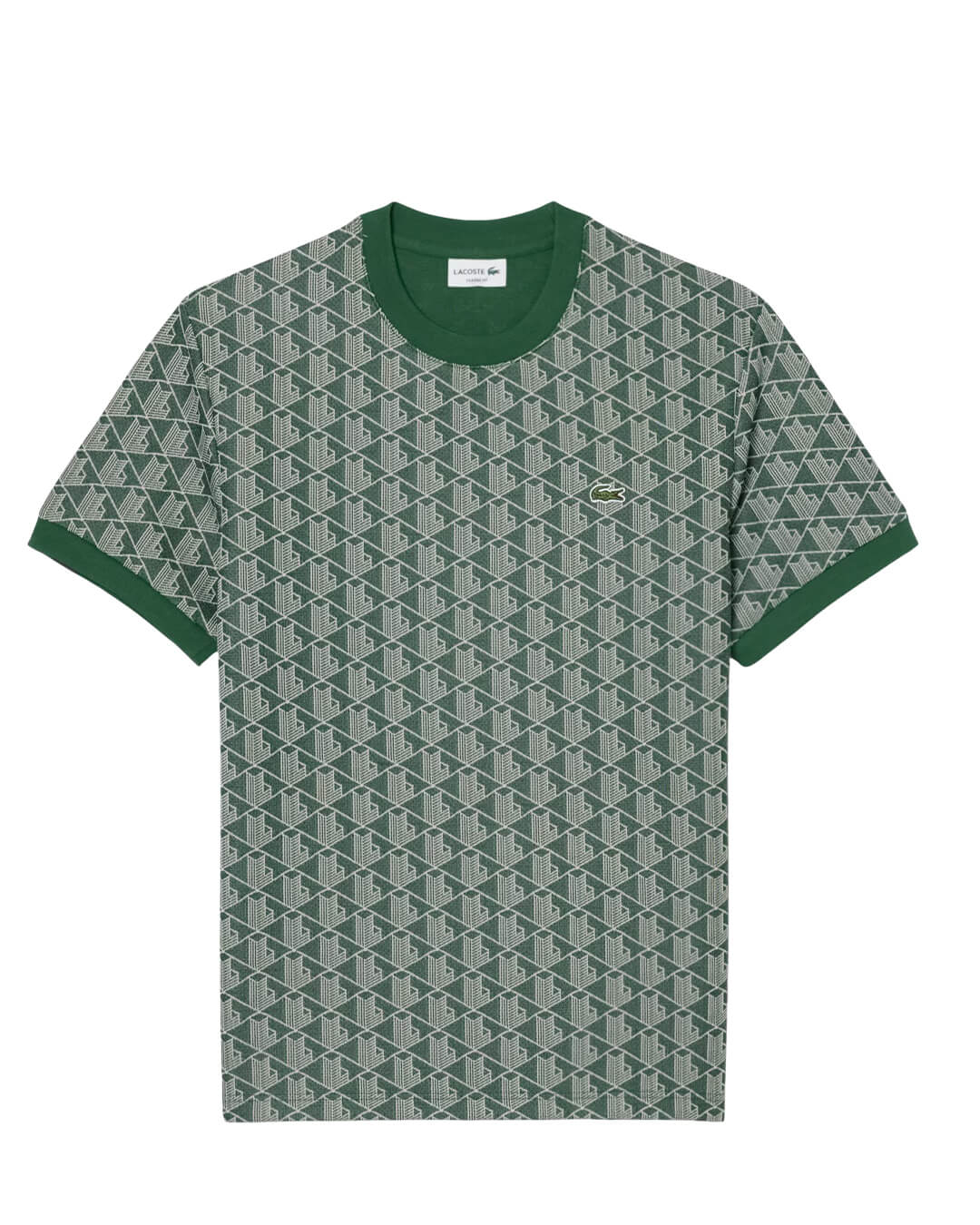 Lacoste T-Shirts Lacoste Green Men'S Classic Fit Monogram T-Shirt