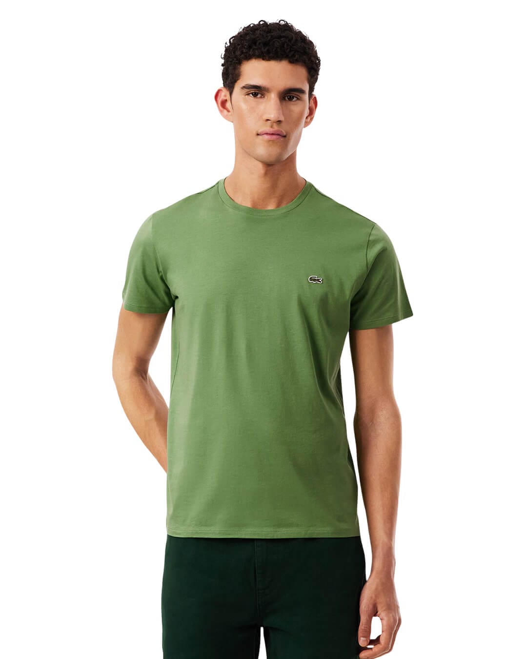 Lacoste T-Shirts Lacoste Green Men'S Cotton Pima T-Shirt