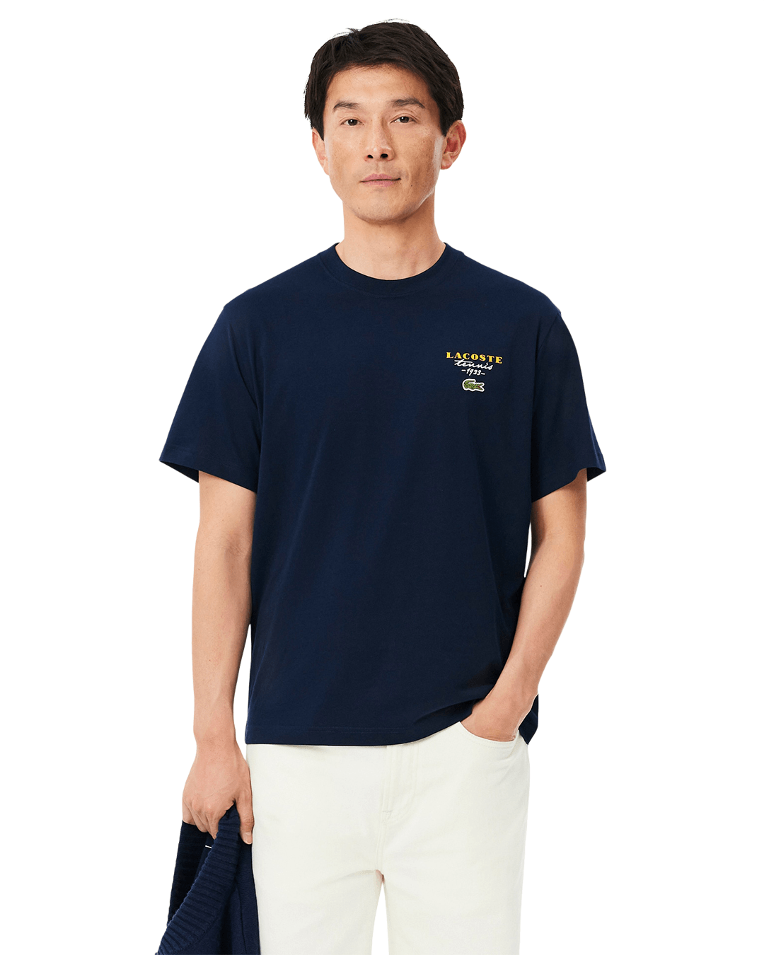 Lacoste T-Shirts Lacoste Navy Crew Neck T-Shirt