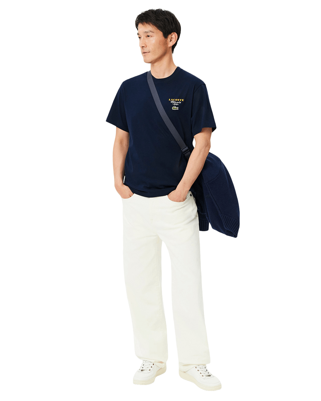 Lacoste T-Shirts Lacoste Navy Crew Neck T-Shirt