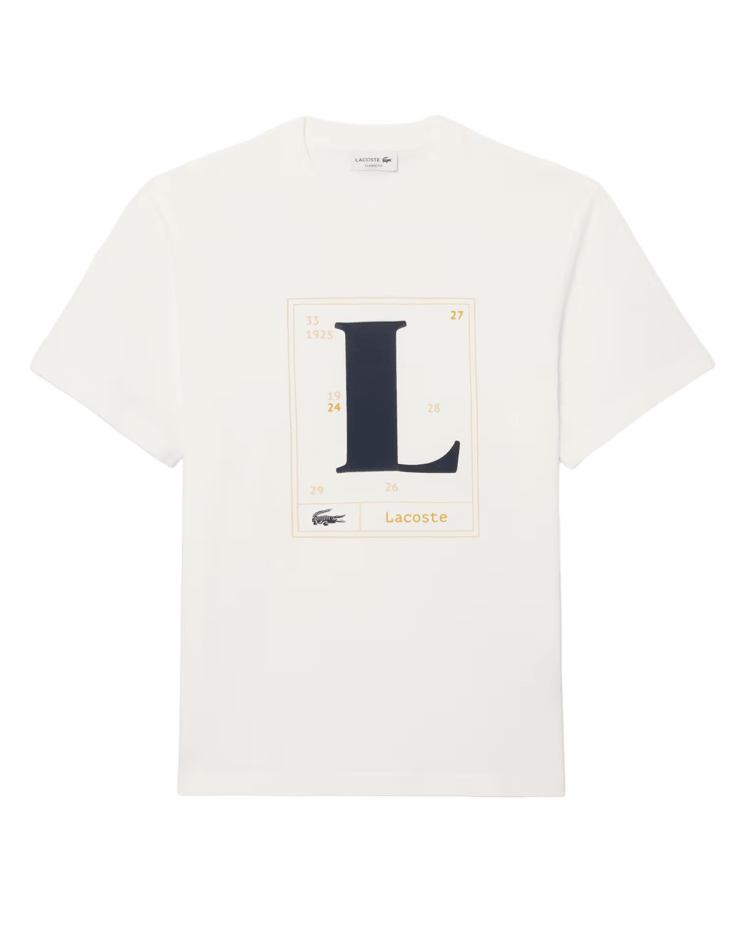 Lacoste T-Shirts Lacoste Off-White Crew Neck T-Shirt