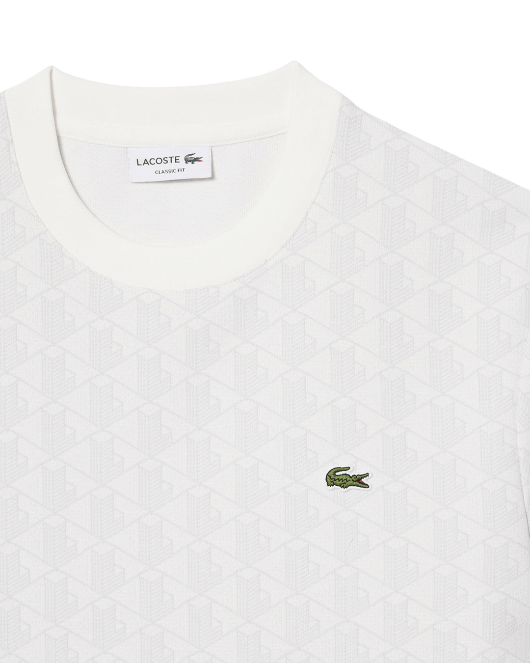 Lacoste T-Shirts Lacoste Sky Blue and Off-White Crew Neck T-Shirt