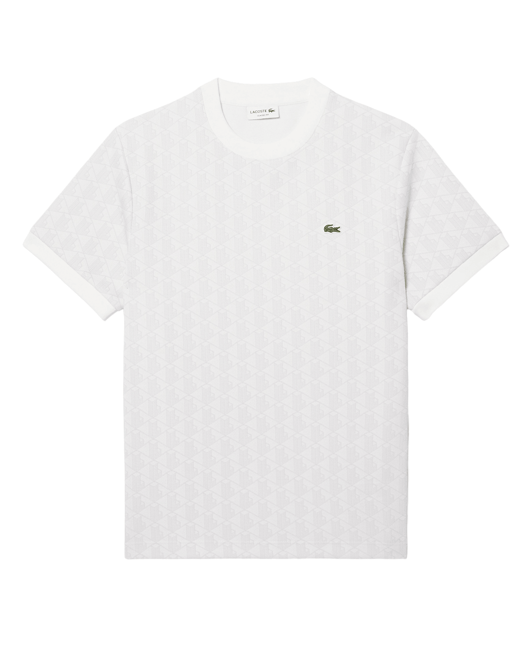 Lacoste T-Shirts Lacoste Sky Blue and Off-White Crew Neck T-Shirt