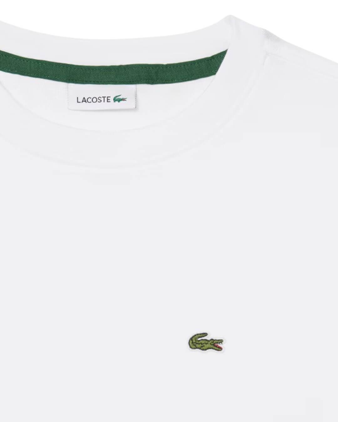 Lacoste T-Shirts Lacoste White Boy'S Cotton Crew Neck  T-Shirt