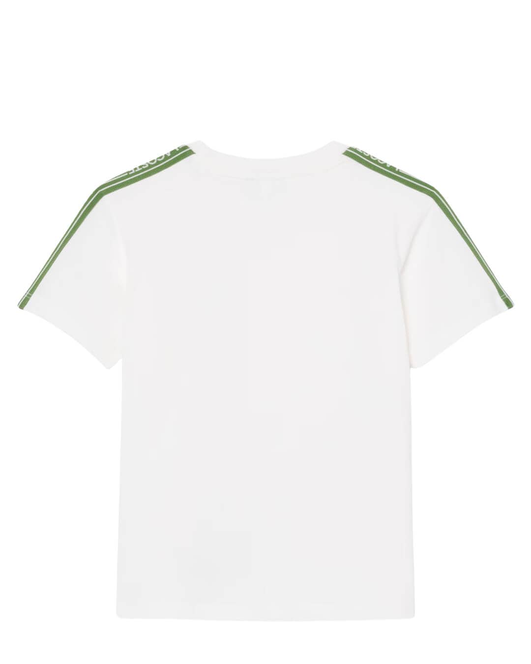Lacoste T-Shirts Lacoste White Boy'S Lacoste Tape Cotton T-Shirt