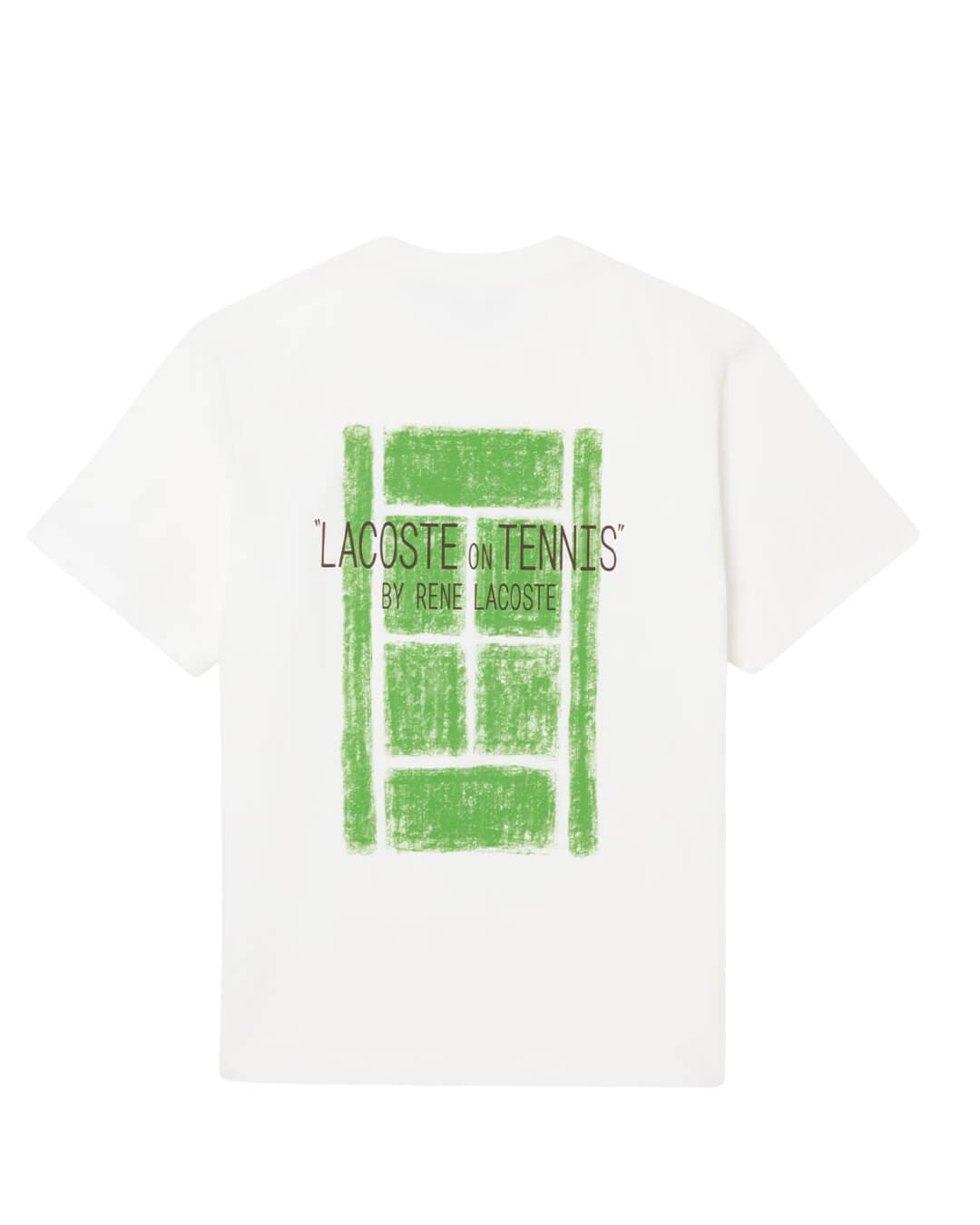Lacoste T-Shirts Lacoste White  Men'S Classic Fit Printed  T-Shirt