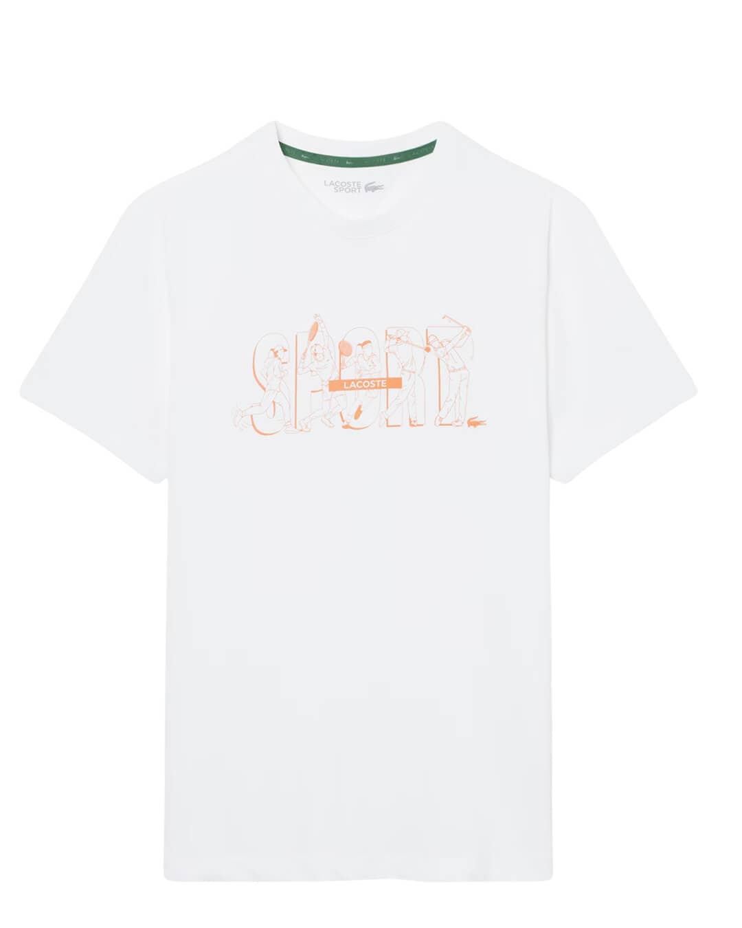 Lacoste T-Shirts Lacoste White Men'S Regular Fit Ultra-Dry  T-Shirt