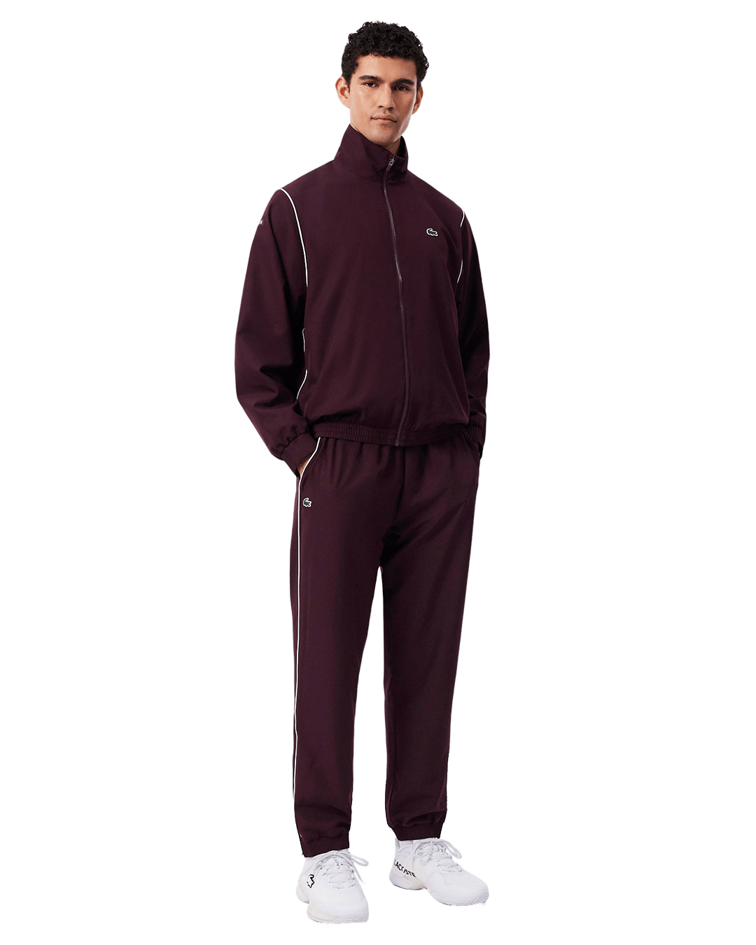 Lacoste Trousers Lacoste Burgundy and Off-White Tracksuit