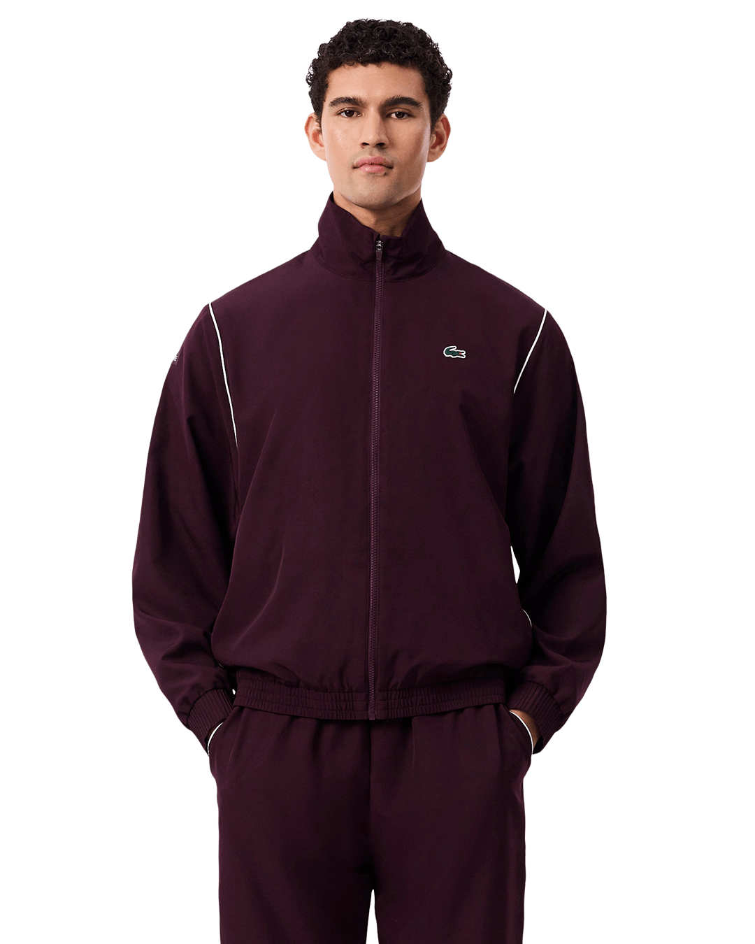 Lacoste Trousers Lacoste Burgundy and Off-White Tracksuit