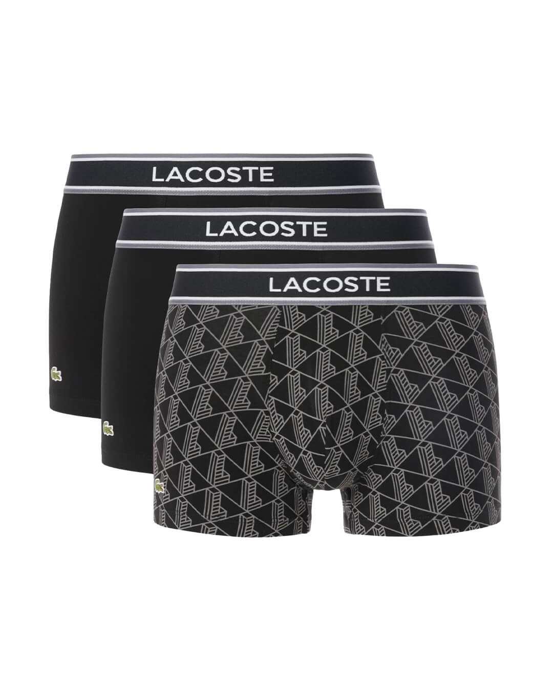 Lacoste Underwear Lacoste Black  Men'S 3-Pack  Underwear