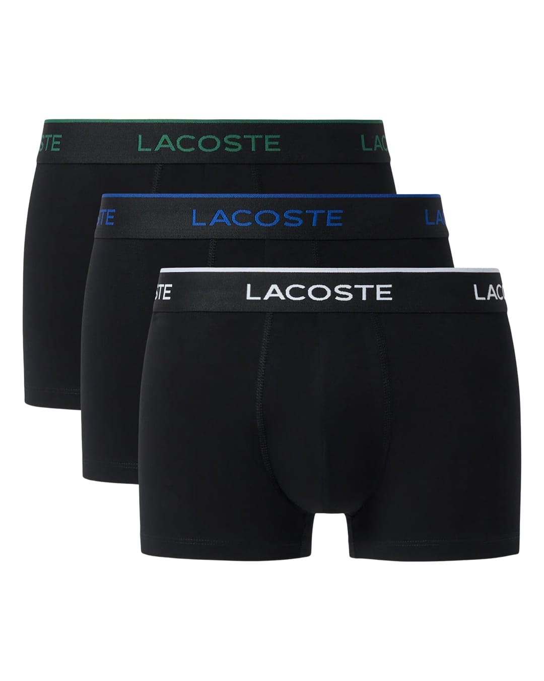 Lacoste Underwear Lacoste Men'S 3-Pack Stretch Cotton Trunks Black Underwear