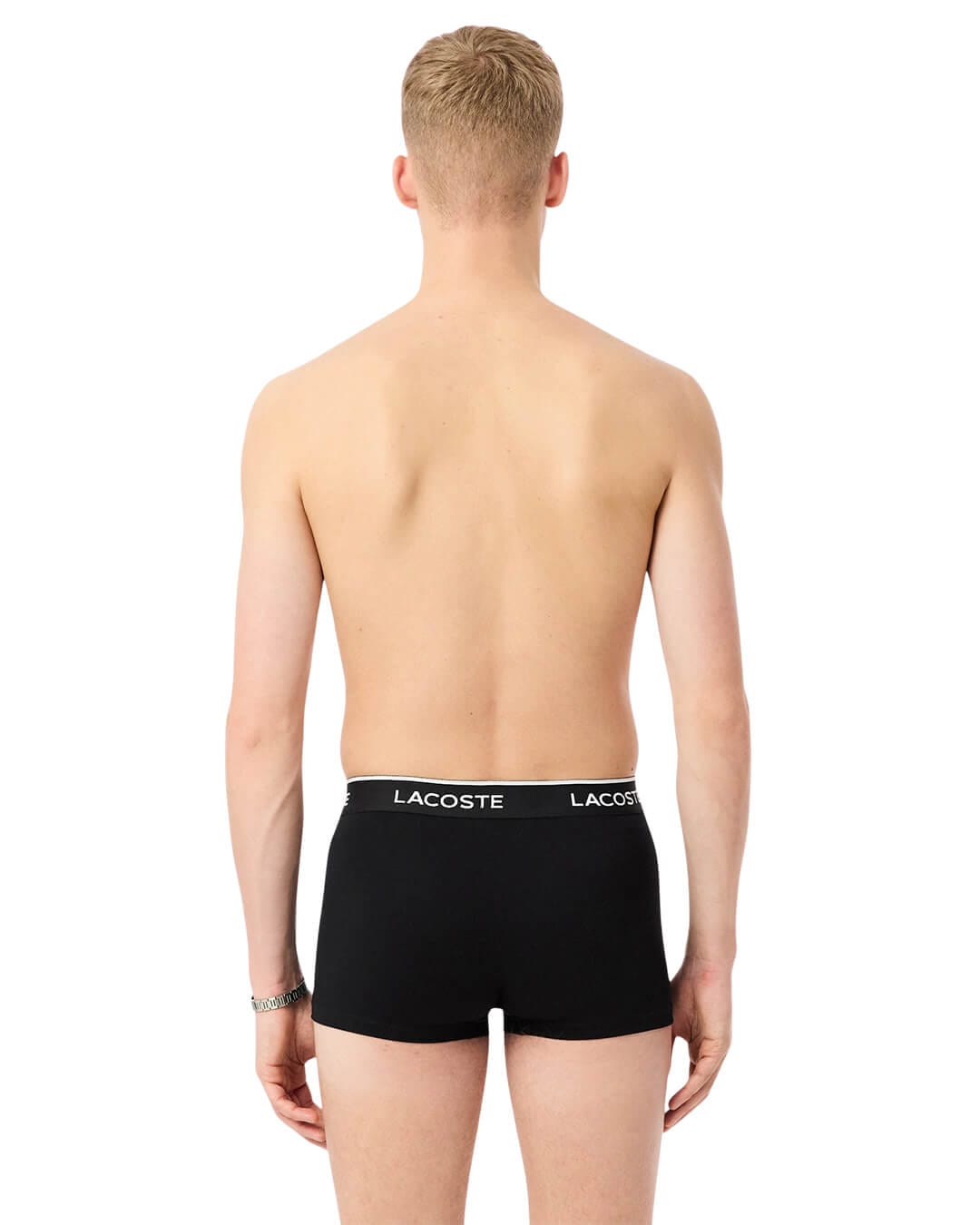 Lacoste Underwear Lacoste Men'S 3-Pack Stretch Cotton Trunks Black Underwear