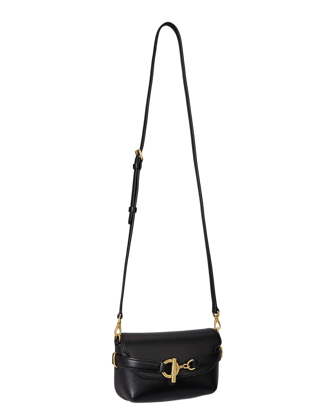 Lauren Bags ONE Lauren Black Lauren Leather Small Blaike Crossbody Bag Black
