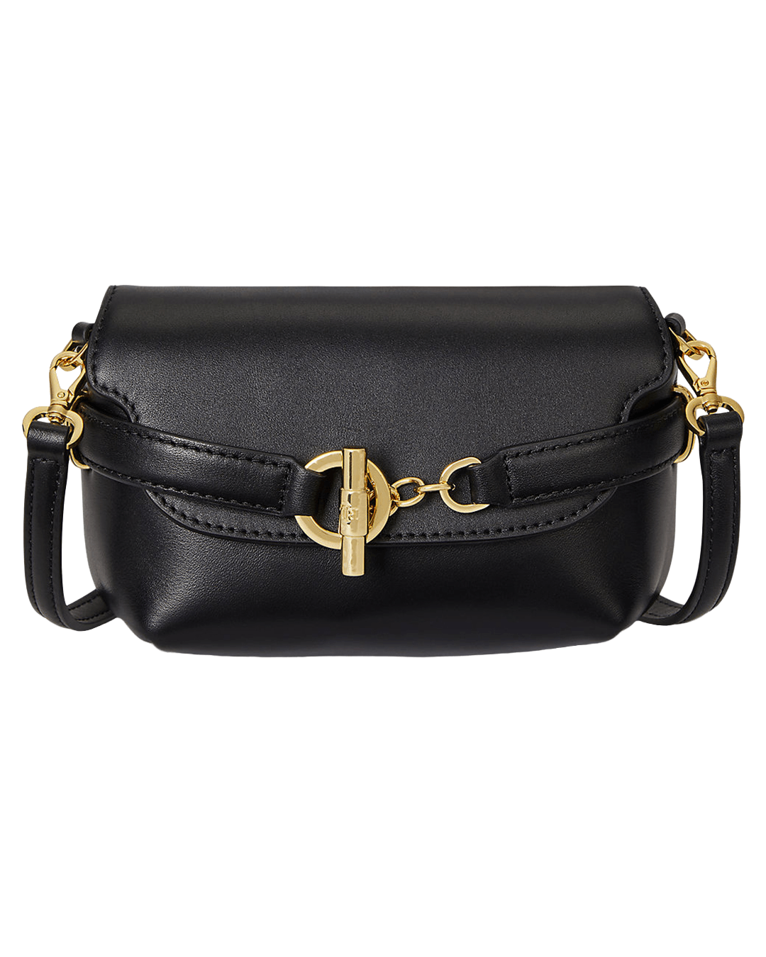 Lauren Bags ONE Lauren Black Lauren Leather Small Blaike Crossbody Bag Black