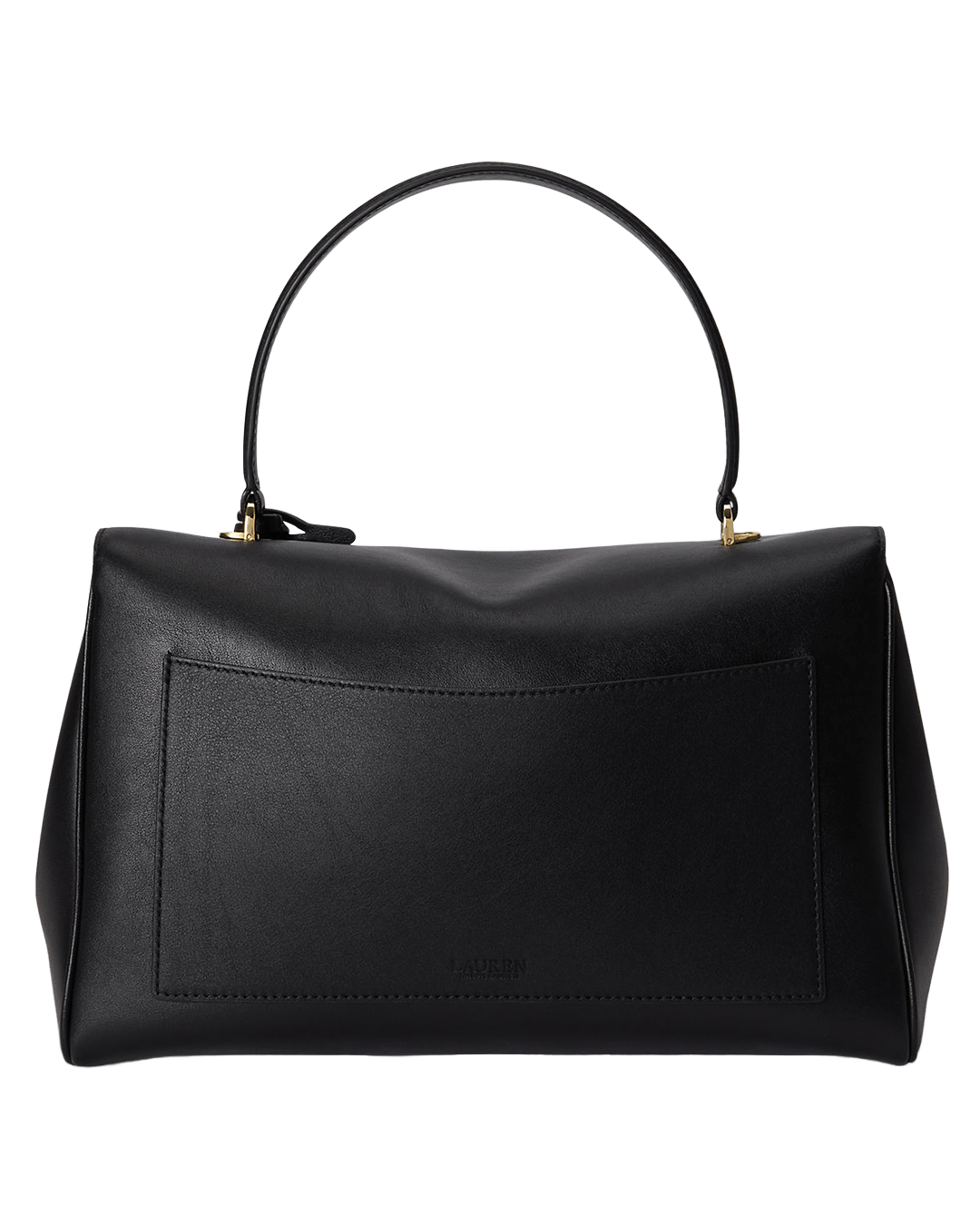 Lauren Bags ONE Lauren Black Lauren Nappa Leather Medium Farrah Soft Satchel Black