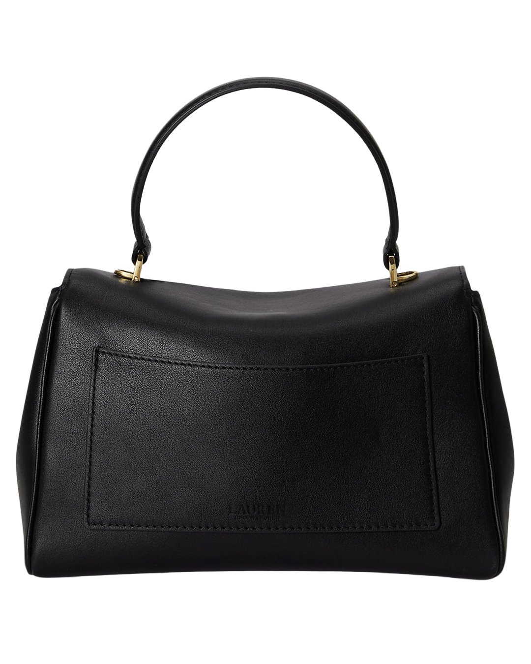 Lauren Bags ONE Lauren Black Lauren Nappa Leather Small Farrah Soft Satchel Black