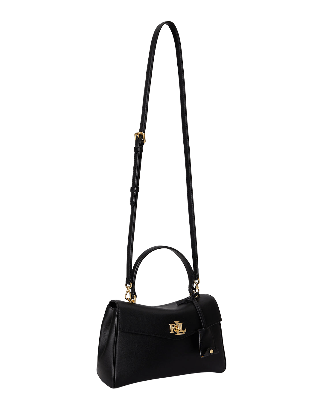 Lauren Bags ONE Lauren Black Lauren Nappa Leather Small Farrah Soft Satchel Black