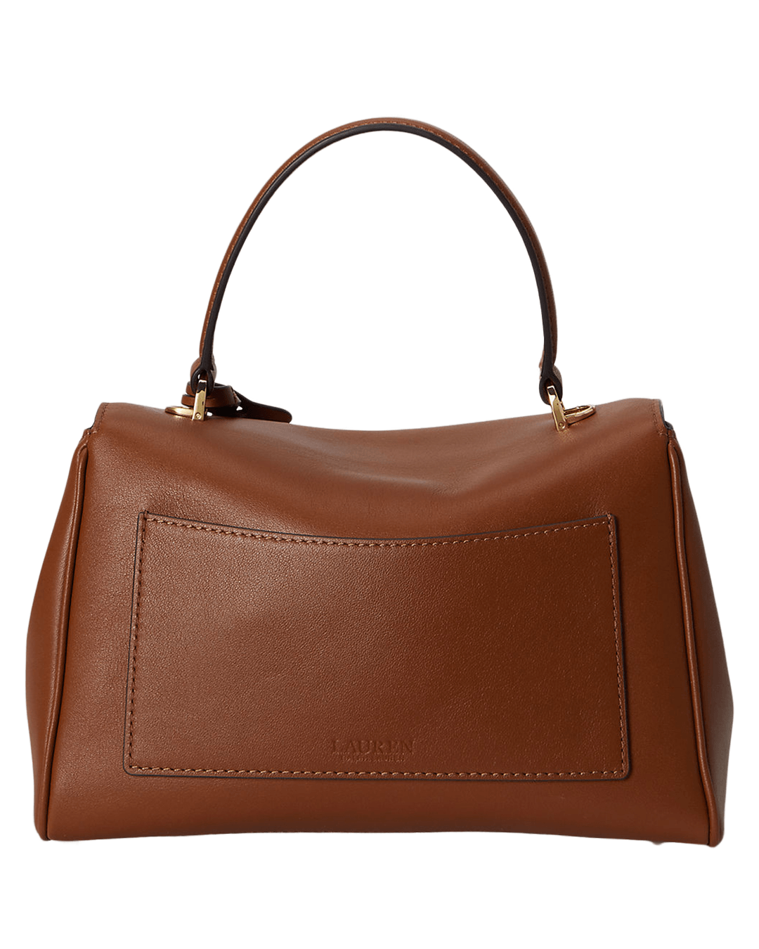 Lauren Bags ONE Lauren Brown Lauren Nappa Leather Small Farrah Soft Satchel Brown