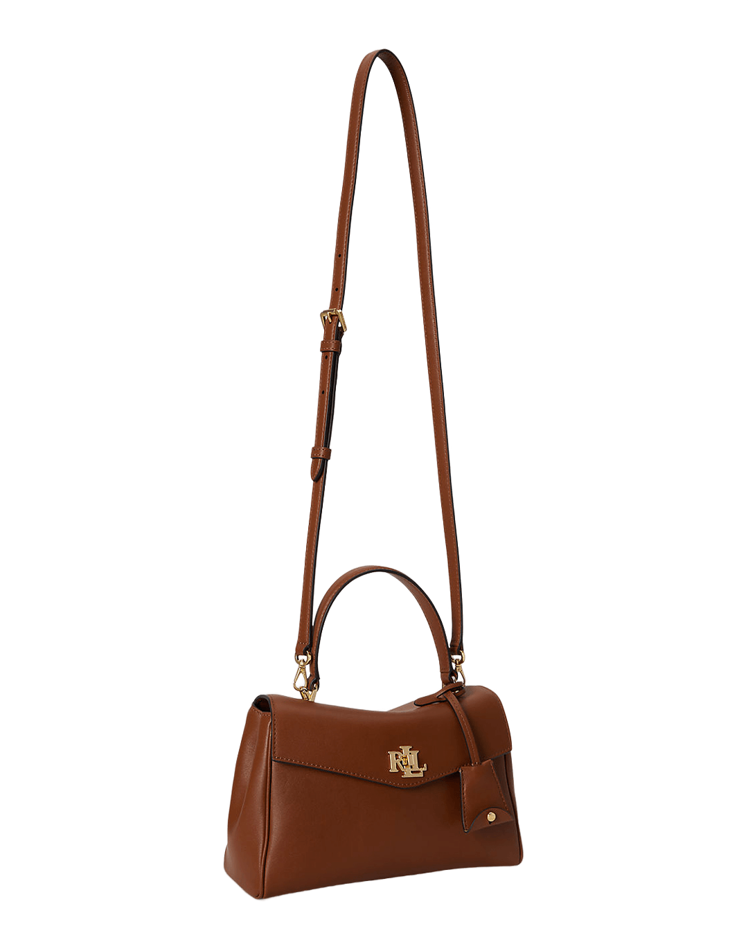 Lauren Bags ONE Lauren Brown Lauren Nappa Leather Small Farrah Soft Satchel Brown