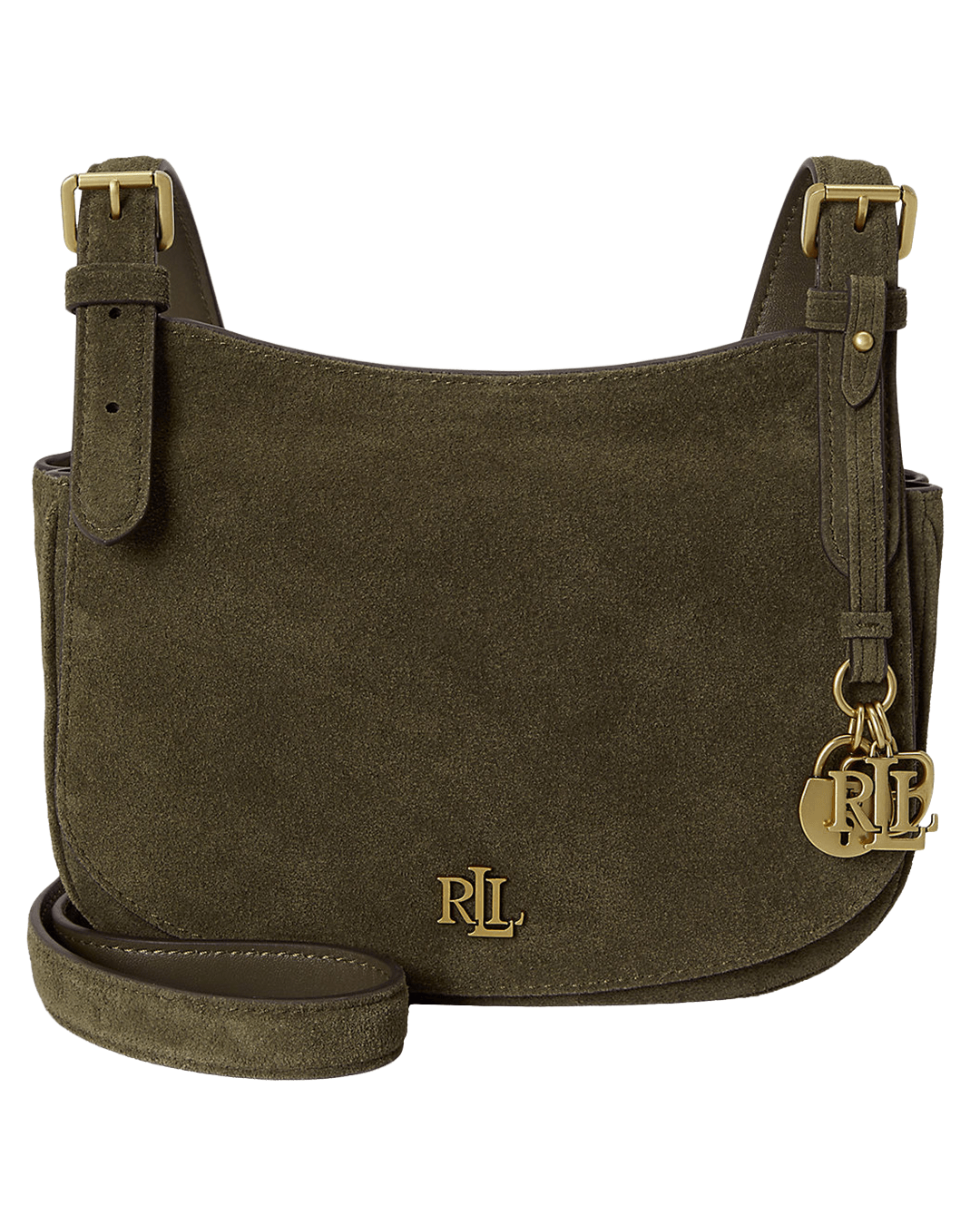 Lauren Bags ONE Lauren Green Lauren Suede Medium Marcy Crossbody Bag Green