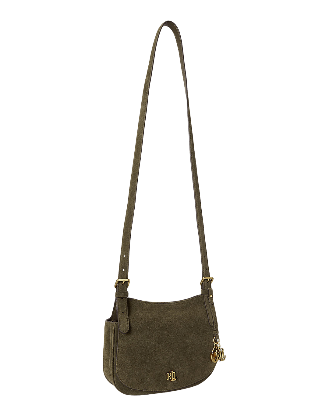 Lauren Bags ONE Lauren Green Lauren Suede Medium Marcy Crossbody Bag Green