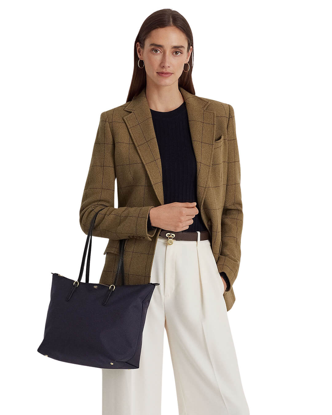 Lauren by Ralph Lauren Bags ONE KEATON 26 TOTE MEDIUM NAVY 431916737001 AW24