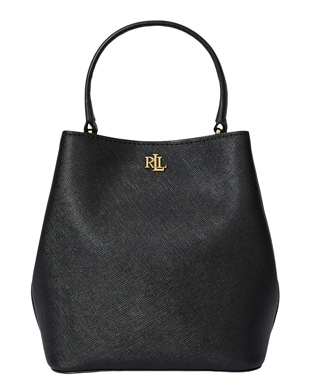 Lauren By Ralph Lauren Bags ONE Lauren Black Lauren Crosshatch Small Reese Bucket Bag Black