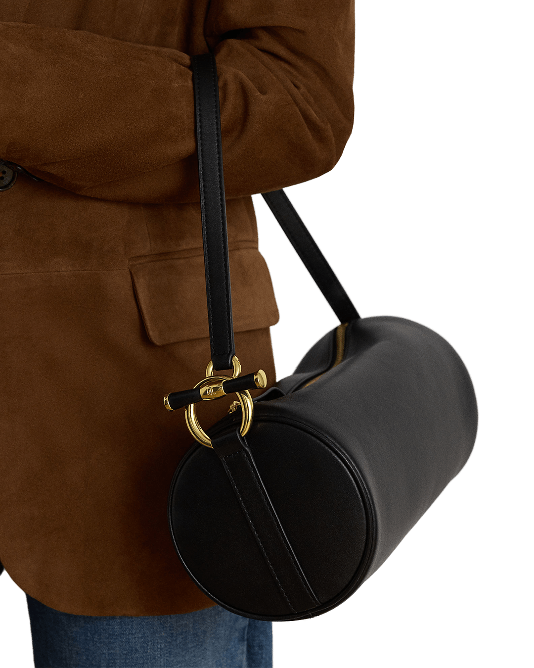 Lauren By Ralph Lauren Bags ONE Lauren by Ralph Lauren Black Medium Barrel Shoulder Bag