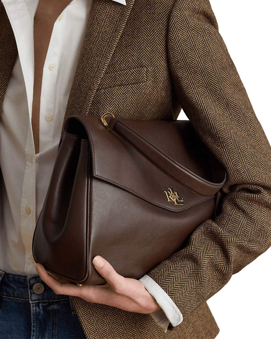 Lauren By Ralph Lauren Bags ONE Lauren by Ralph Lauren Brown Nappa Leather Medium Farrah Soft Satchel