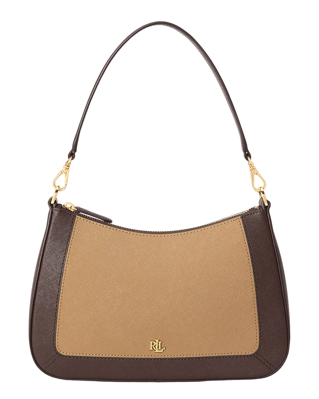 Lauren By Ralph Lauren Bags ONE Lauren by Ralph Lauren Brown Striped Leather Medium Danni Bag