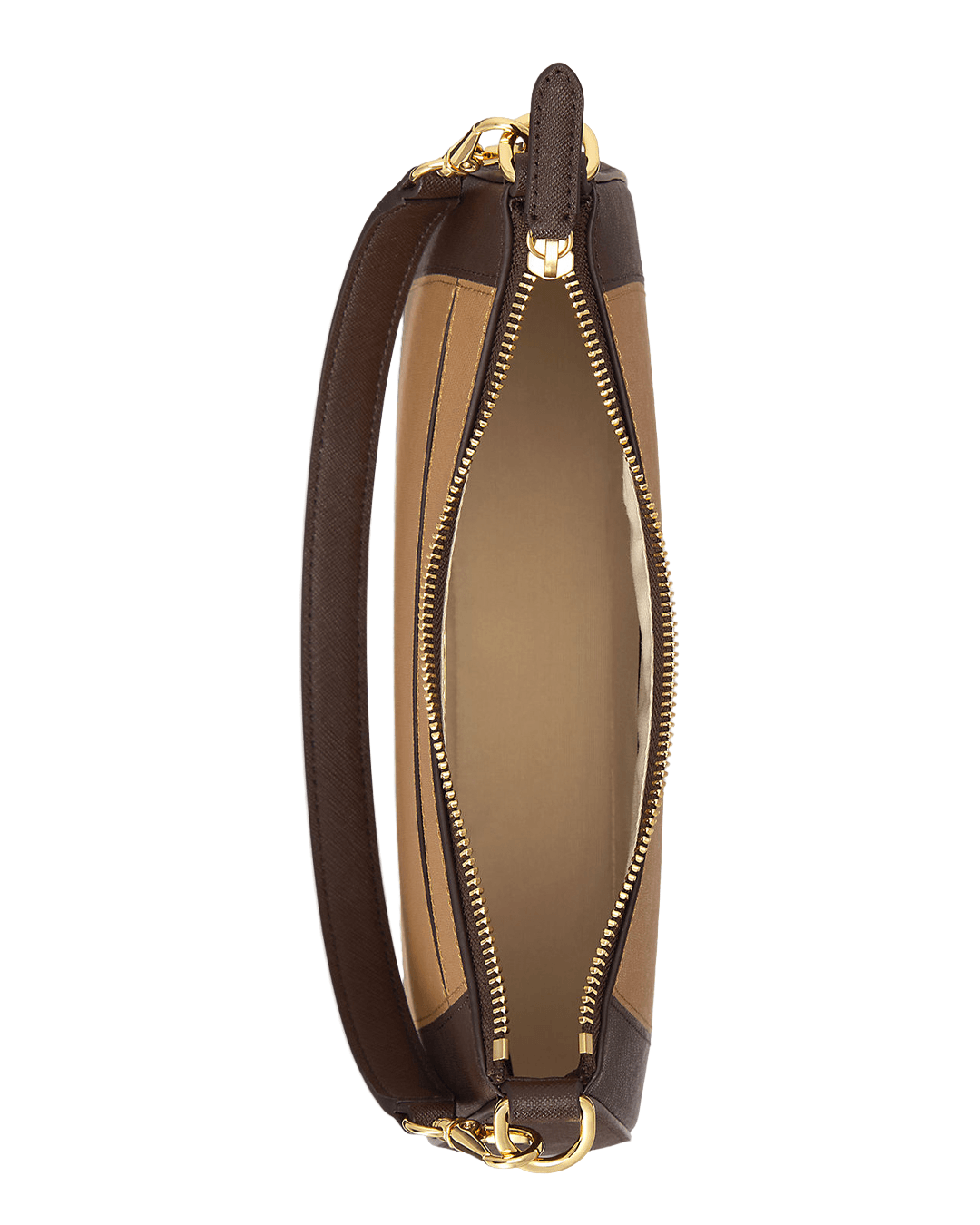Lauren By Ralph Lauren Bags ONE Lauren by Ralph Lauren Brown Striped Leather Medium Danni Bag