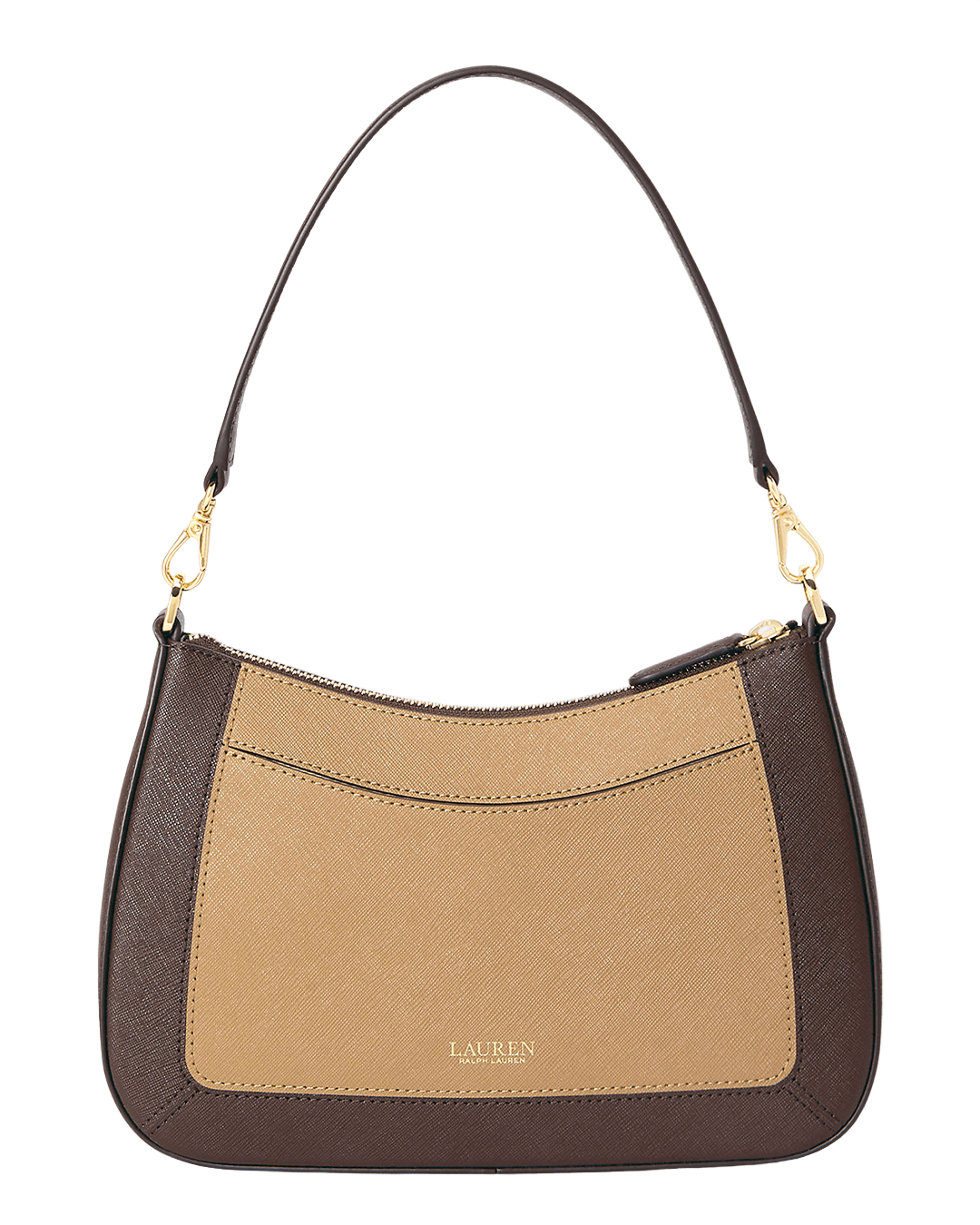 Lauren By Ralph Lauren Bags ONE Lauren by Ralph Lauren Brown Striped Leather Medium Danni Bag
