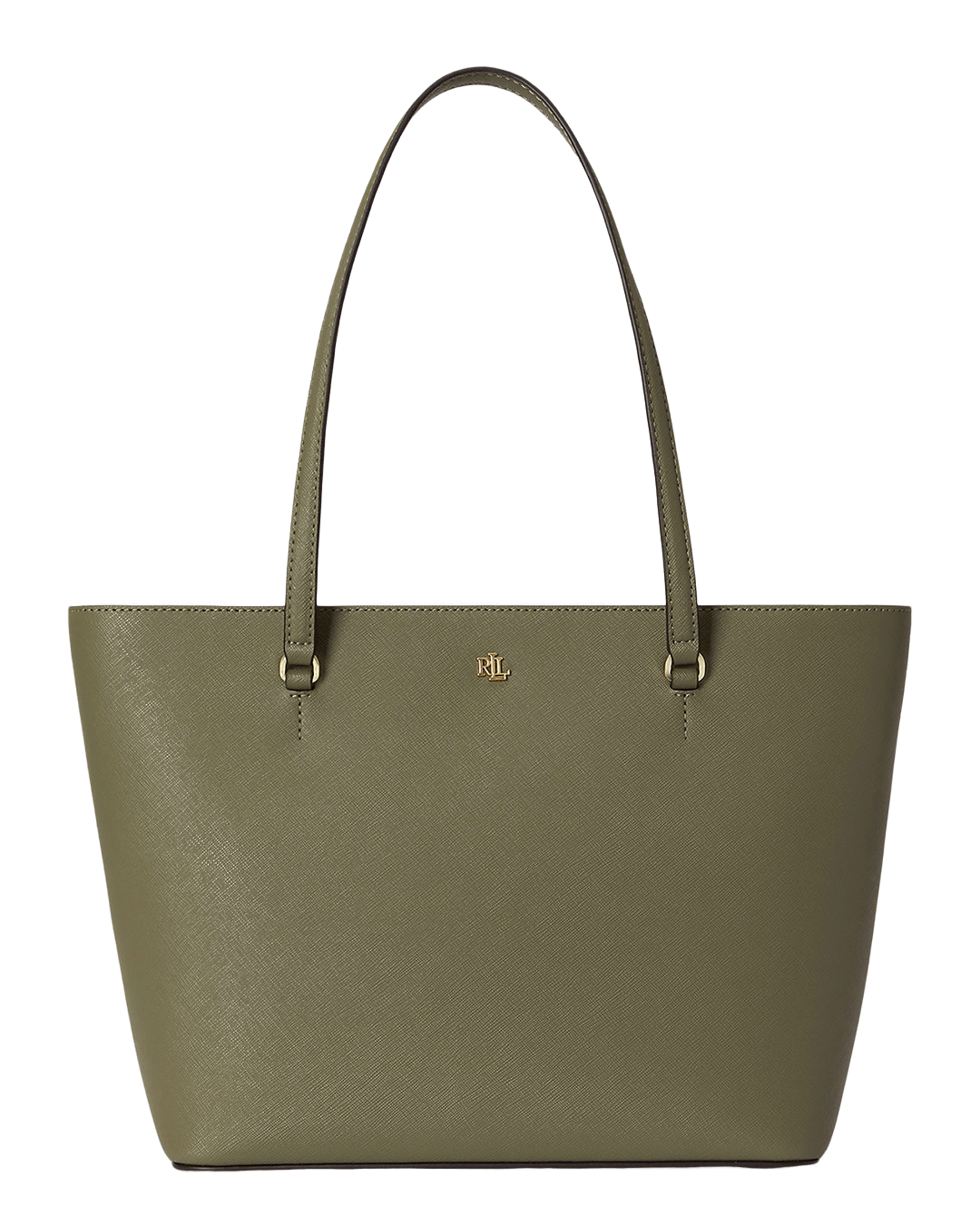 Lauren By Ralph Lauren Bags ONE Lauren by Ralph Lauren Green Crosshatch Leather Medium Karly Tote